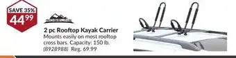 Princess Auto 2 pc Rooftop Kayak Carrier offer