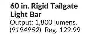Princess Auto 60 in. Rigid Tailgate Light Bar offer