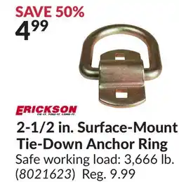 Princess Auto 2-1/2 in. Surface-Mount Tie-Down Anchor Ring offer