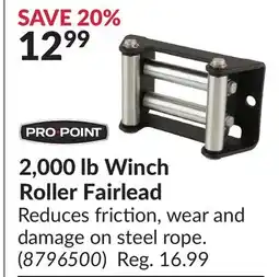 Princess Auto 2,000 lb Winch Roller Fairlead offer