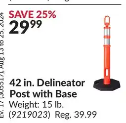 Princess Auto 42 in. Delineator Post with Base offer
