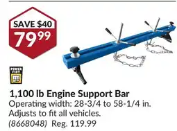 Princess Auto Power Fist 1,100 lb Engine Support Bar offer