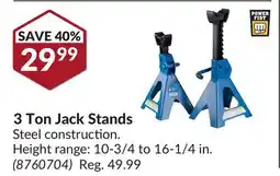 Princess Auto 3 Ton Jack Stands offer
