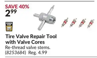 Princess Auto Tire Valve Repair Tool with Valve Cores offer