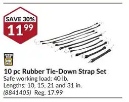 Princess Auto 10 pc Rubber Tie-Down Strap Set offer