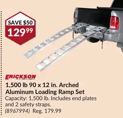 Princess Auto 1,500 lb 90 x 12 in. Arched Aluminum Loading Ramp Set offer