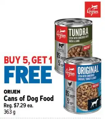 Ren’s Pets Depot ORIJEN Cans of Dog Food offer