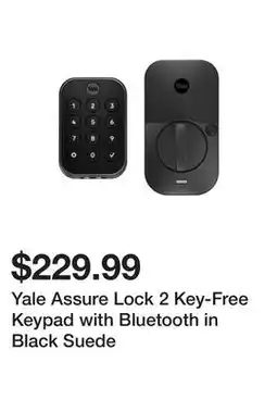 Newegg Yale Assure Lock 2 Key-Free Keypad with Bluetooth in Black Suede offer