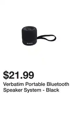 Newegg Verbatim Portable Bluetooth Speaker System - Black offer