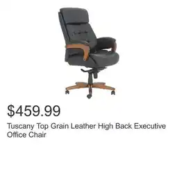 Costco Tuscany Top Grain Leather High Back Executive Office Chair offer