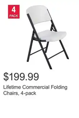 Costco Lifetime Commercial Folding Chairs, 4-pack offer