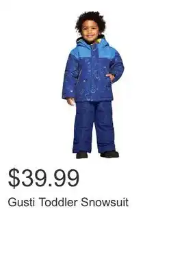 Costco Gusti Toddler Snowsuit offer