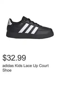 Costco adidas Kids Lace Up Court Shoe offer