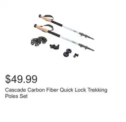 Costco Cascade Carbon Fiber Quick Lock Trekking Poles Set offer