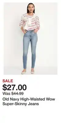 Old Navy Old Navy High-Waisted Wow Super-Skinny Jeans offer