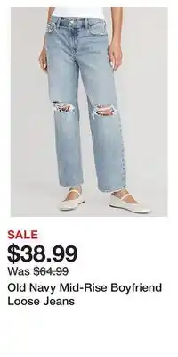 Old Navy Old Navy Mid-Rise Boyfriend Loose Jeans offer