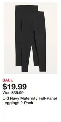 Old Navy Old Navy Maternity Full-Panel Leggings 2-Pack offer