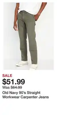Old Navy Old Navy 90's Straight Workwear Carpenter Jeans offer