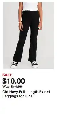 Old Navy Old Navy Full-Length Flared Leggings for Girls offer