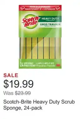 Costco Scotch-Brite Heavy Duty Scrub Sponge, 24-pack offer