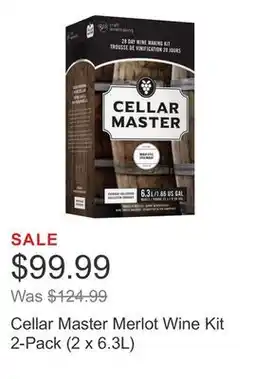 Costco Cellar Master Merlot Wine Kit 2-Pack (2 x 6.3L) offer