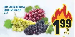 Marché Adonis RED, GREEN OR BLACK SEEDLESS GRAPES offer