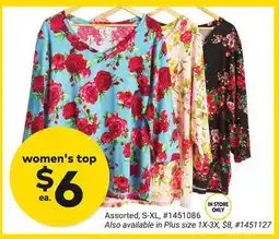 Giant Tiger women's top offer