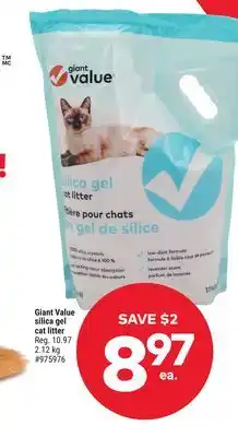 Giant Tiger Giant Value silica gel cat litter offer