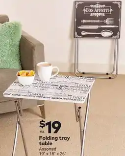 Giant Tiger Folding tray table offer