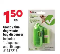 Giant Tiger Giant Value dog waste bag dispenser offer