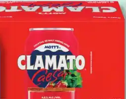 IGA MOTT'S CLAMATO CAESAR ALCOHOLIC MALT BEVERAGE offer