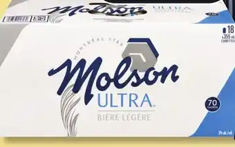 IGA MOLSON ULTRA BEER offer