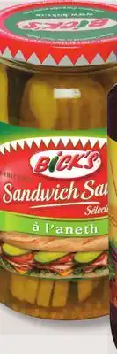 IGA BICK'S PICKLES offer