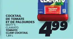 IGA MOTT'S CLAMATO TOMATO CLAM COCKTAIL offer