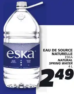 IGA ESKA NATURAL SPRING WATER offer
