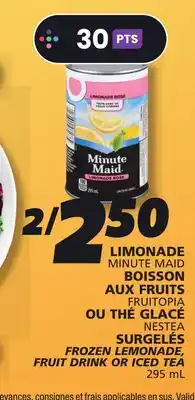 IGA MINUTE MAID FROZEN LEMONADE, FRUIT DRINK OR ICED TEA offer