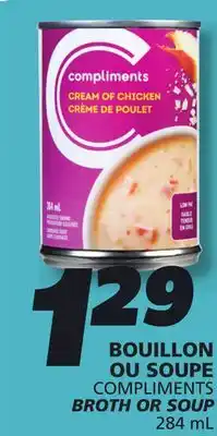 IGA COMPLIMENTS BROTH OR SOUP offer