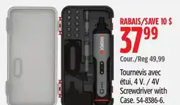 Canadian Tire WORX 4V Screwdriver with Case offer