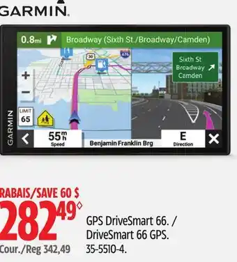 Canadian Tire GARMIN DriveSmart 66 GPS offer