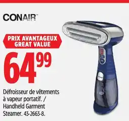 Canadian Tire CONAIR Handheld Garment Steamer offer