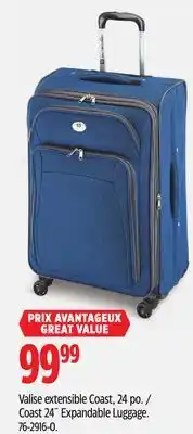 Canadian Tire OUTBOUND Coast 24˝ Expandable Luggage offer