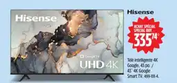 Canadian Tire Hisense 43˝ 4K Google Smart TV offer