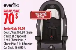 Canadian Tire Evenflo Chase Plus 2-in-1 Booster Car Seat offer