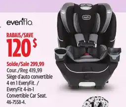 Canadian Tire Evenflo EveryFit 4-in-1 Convertible Car Seat offer