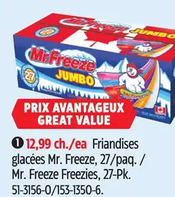 Canadian Tire Mr. Freeze Freezies, 27-Pk offer