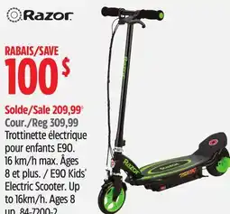 Canadian Tire RAZOR E90 Kids' Electric Scooter offer