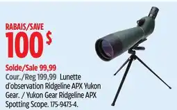 Canadian Tire Yukon Gear Ridgeline APX Spotting Scope offer