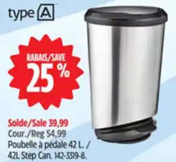 Canadian Tire Type A 42L Step Can offer