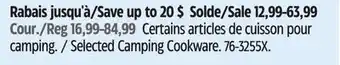 Canadian Tire Woods Selected Camping Cookware offer