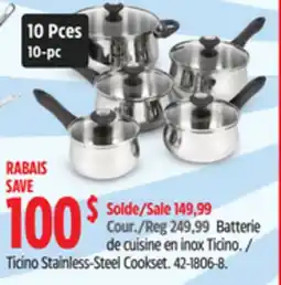 Canadian Tire LAGOSTINA Ticino Stainless-Steel Cookset offer